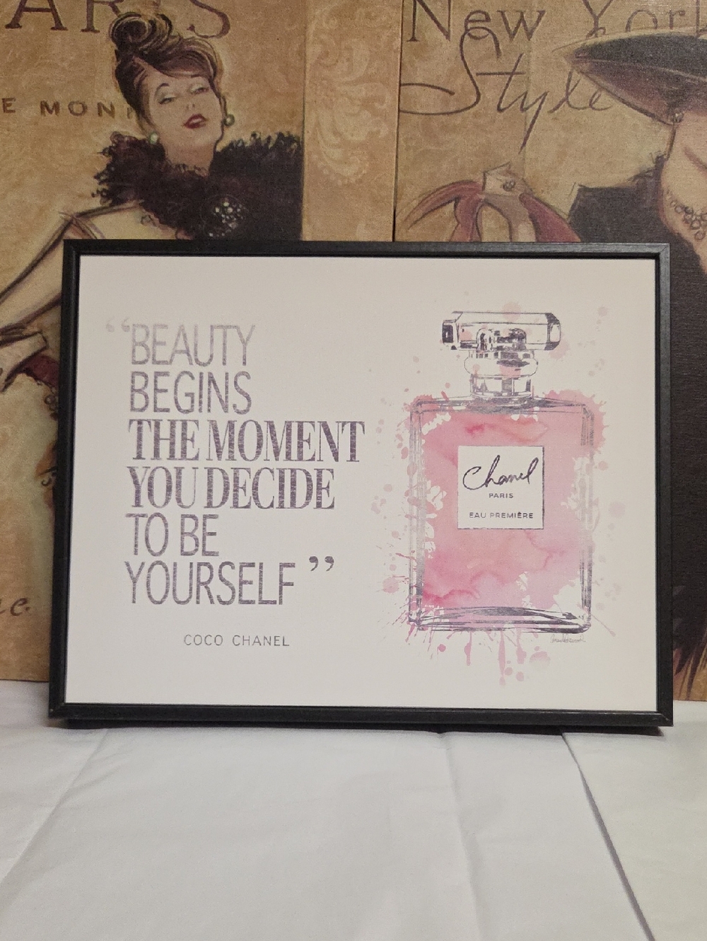 CHANEL Pink Perfume Quote Print